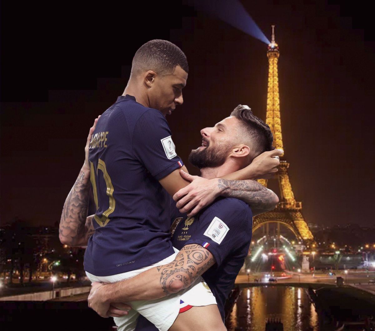 Mbappe și Giroud, imaginile serii la Mondial: „Luați-vă o iubită care să se uite așa la voi” 