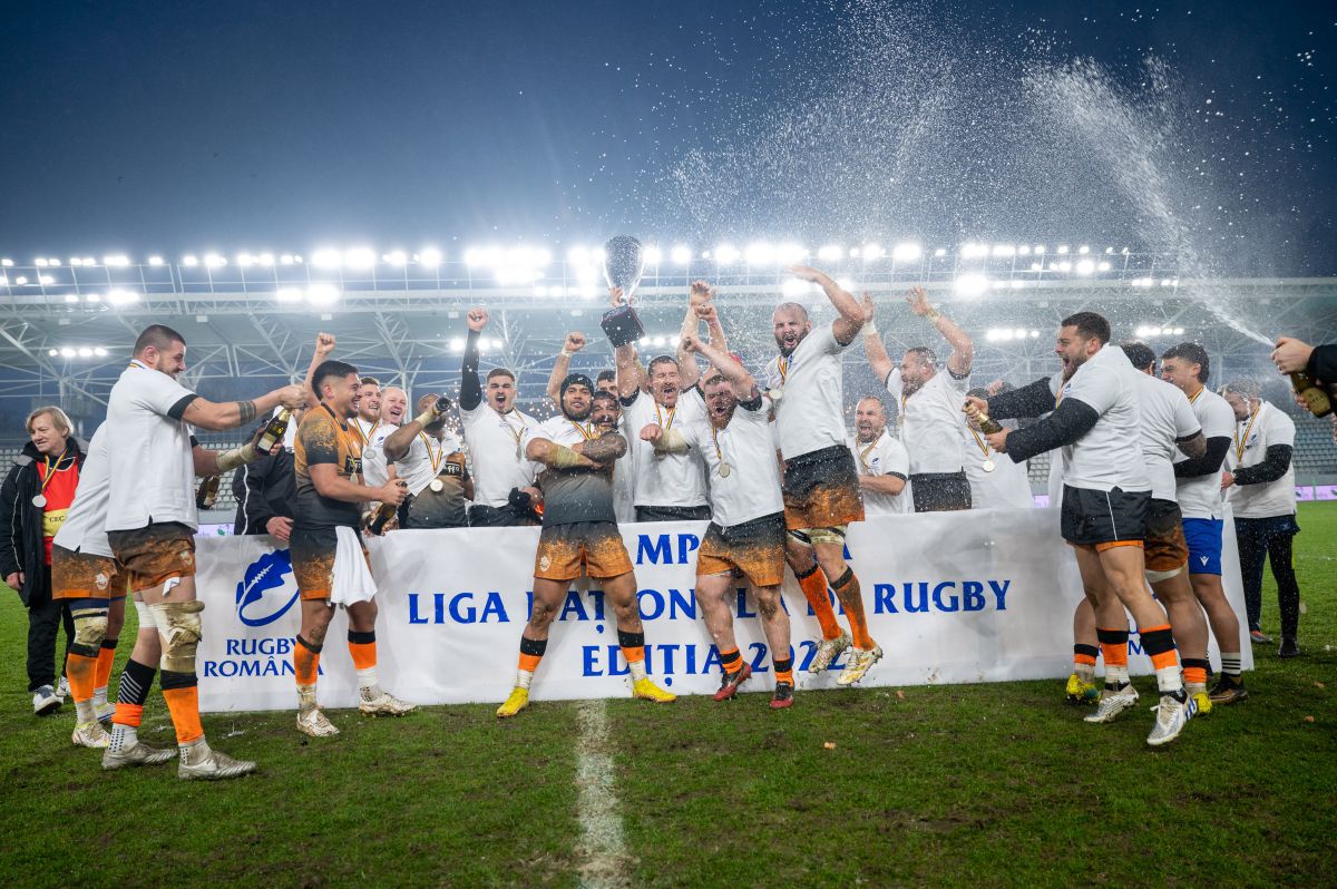 Știința Baia Mare a învins-o pe CSA Steaua în finala Ligii Naționale de rugby! Imagini spectaculoase de pe „Arcul de Triumf”