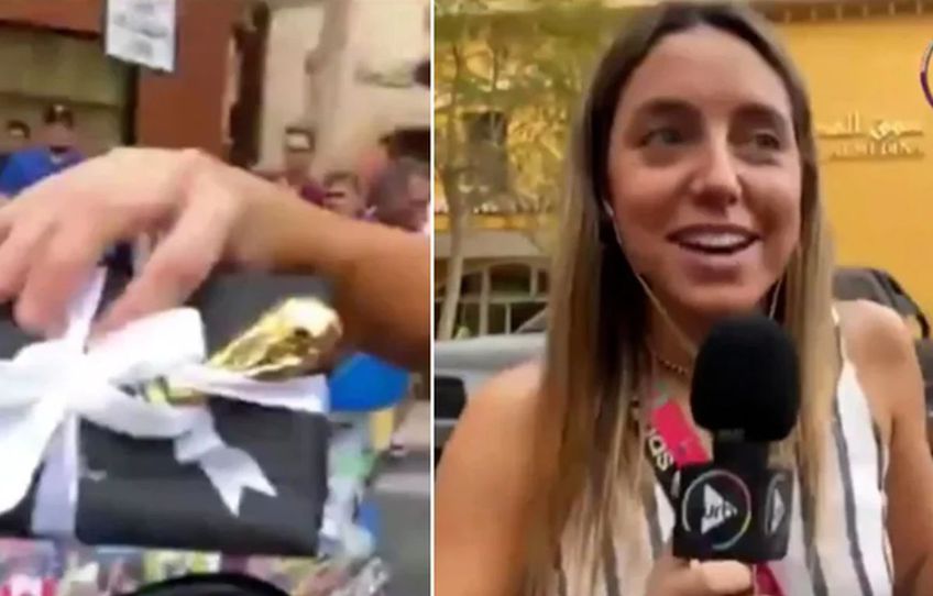 Sofia Martinez (30 de ani), jurnalistă sportivă care transmite din Qatar pentru mai multe posturi din Argentina, a primit un cadou neașteptat din partea unui presupus localnic milionar.