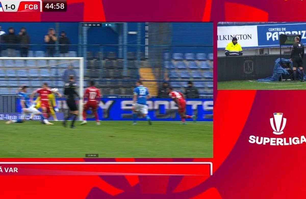 VAR-ul românesc chiar e „second hand” » Ce imagini i s-au oferit arbitrului în timpul meciului Farul - Botoșani
