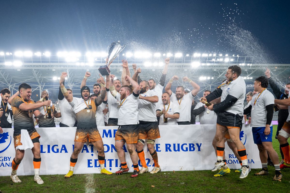 Știința Baia Mare a învins-o pe CSA Steaua în finala Ligii Naționale de rugby! Imagini spectaculoase de pe „Arcul de Triumf”