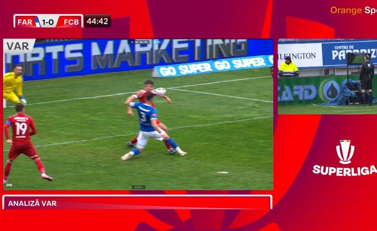 Fază VAR penalty Farul - Botoșani