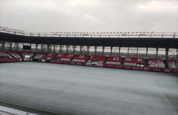 Cum arată terenul pe care se va juca Sepsi - Dinamo » Gazdele au pornit sistemul de încălzire