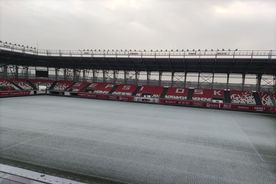 Cum arată terenul pe care se va juca Sepsi - Dinamo » Gazdele au pornit sistemul de încălzire