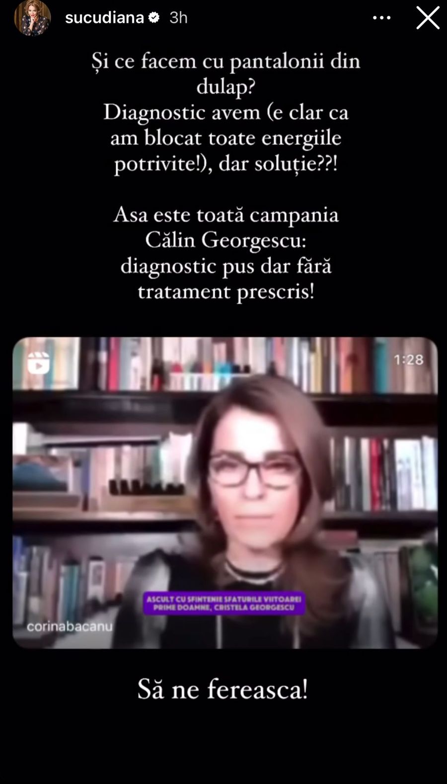 Diana Șucu, reacție virulentă la adresa soției lui Călin Georgescu, după ultimele declarații bizare: „Diagnostic avem! Să ne ferească”