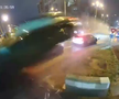 Filmarea cu accidentul care a șocat România: zboară peste două mașini în intersecție!
