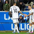 Lucas Vazquez, între Joselu și Rodrygo // foto: Guliver/gettyimages