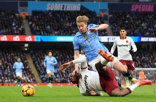 Kevin de Bruyne, sâmbătă, contra lui West Ham / Foto: Imago