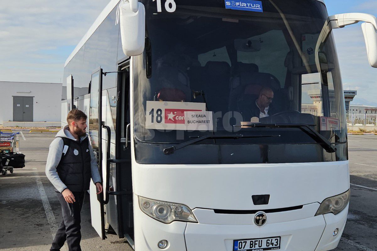 „Ia uite ce scrie aici!” » 6 detalii de la sosirea FCSB în Antalya: autocar venit pentru Steaua București + Lui Chiricheș nu i-au căzut „gradele”