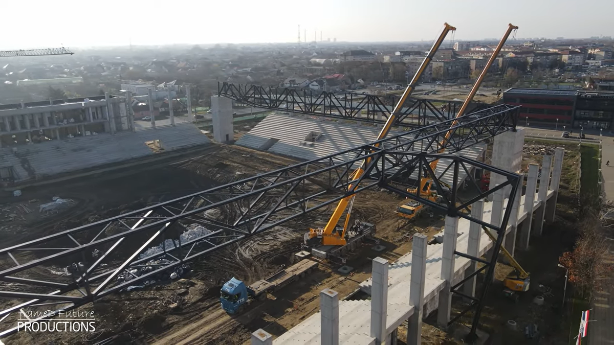 Stadionul „Eroii Timișoarei”, decembrie 2025 // foto: capturi YouTube