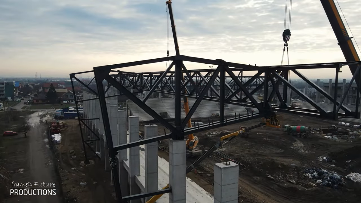 Stadionul „Eroii Timișoarei”, decembrie 2025 // foto: capturi YouTube