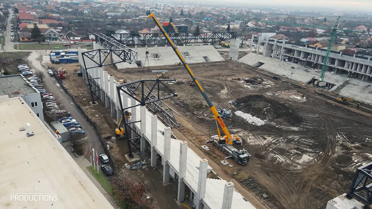 Stadionul „Eroii Timișoarei”, decembrie 2025 // foto: capturi YouTube