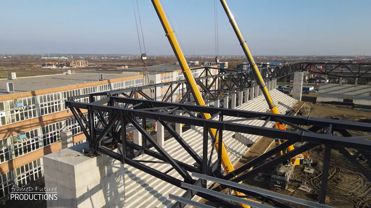 Stadionul „Eroii Timișoarei”, decembrie 2025 // foto: capturi YouTube