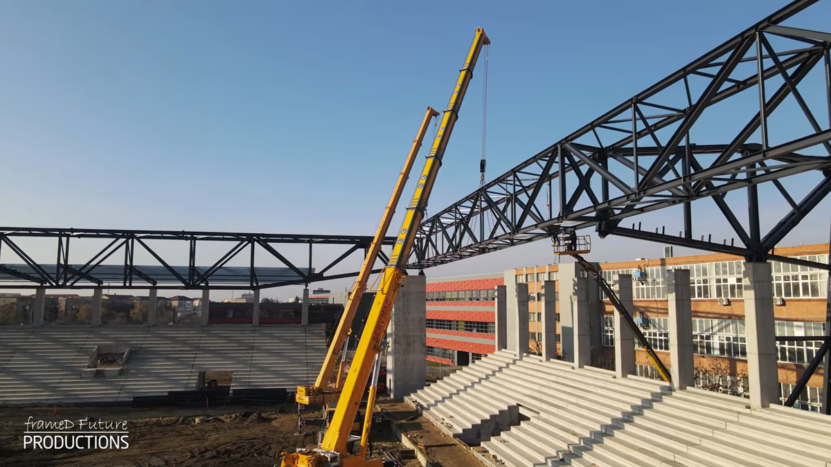 Stadionul „Eroii Timișoarei”, decembrie 2025 // foto: capturi YouTube