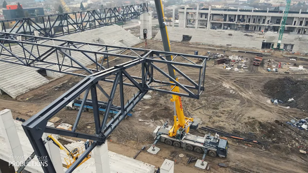 Stadionul „Eroii Timișoarei”, decembrie 2025 // foto: capturi YouTube