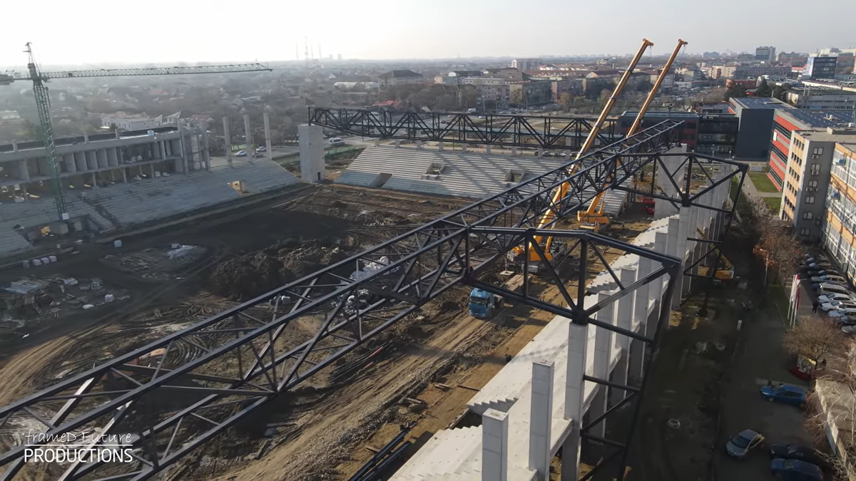 Stadionul „Eroii Timișoarei”, decembrie 2025 // foto: capturi YouTube