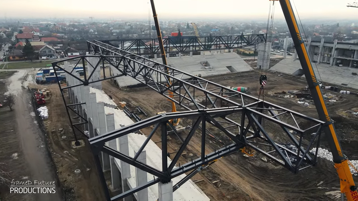 Stadionul „Eroii Timișoarei”, decembrie 2025 // foto: capturi YouTube