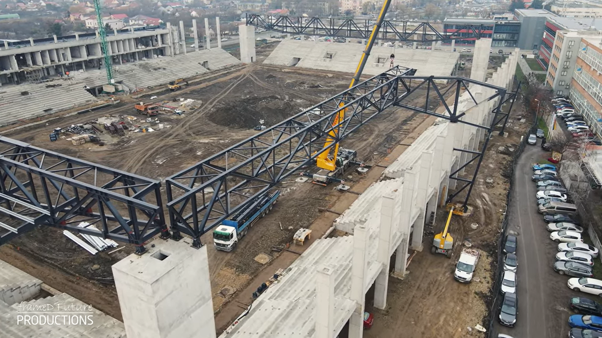 Stadionul „Eroii Timișoarei”, decembrie 2025 // foto: capturi YouTube