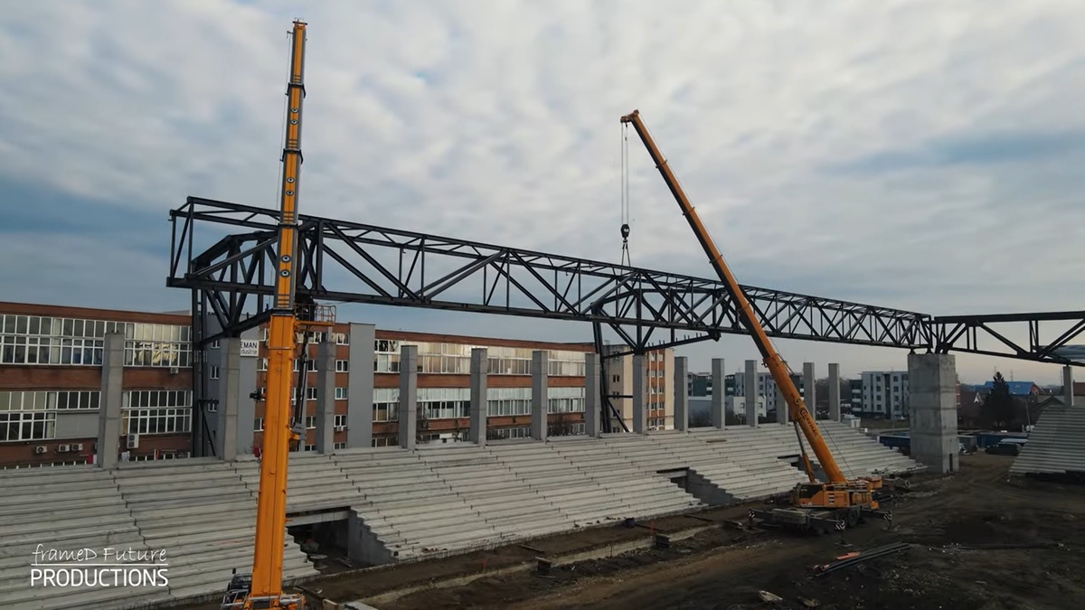 Stadionul „Eroii Timișoarei”, decembrie 2025 // foto: capturi YouTube