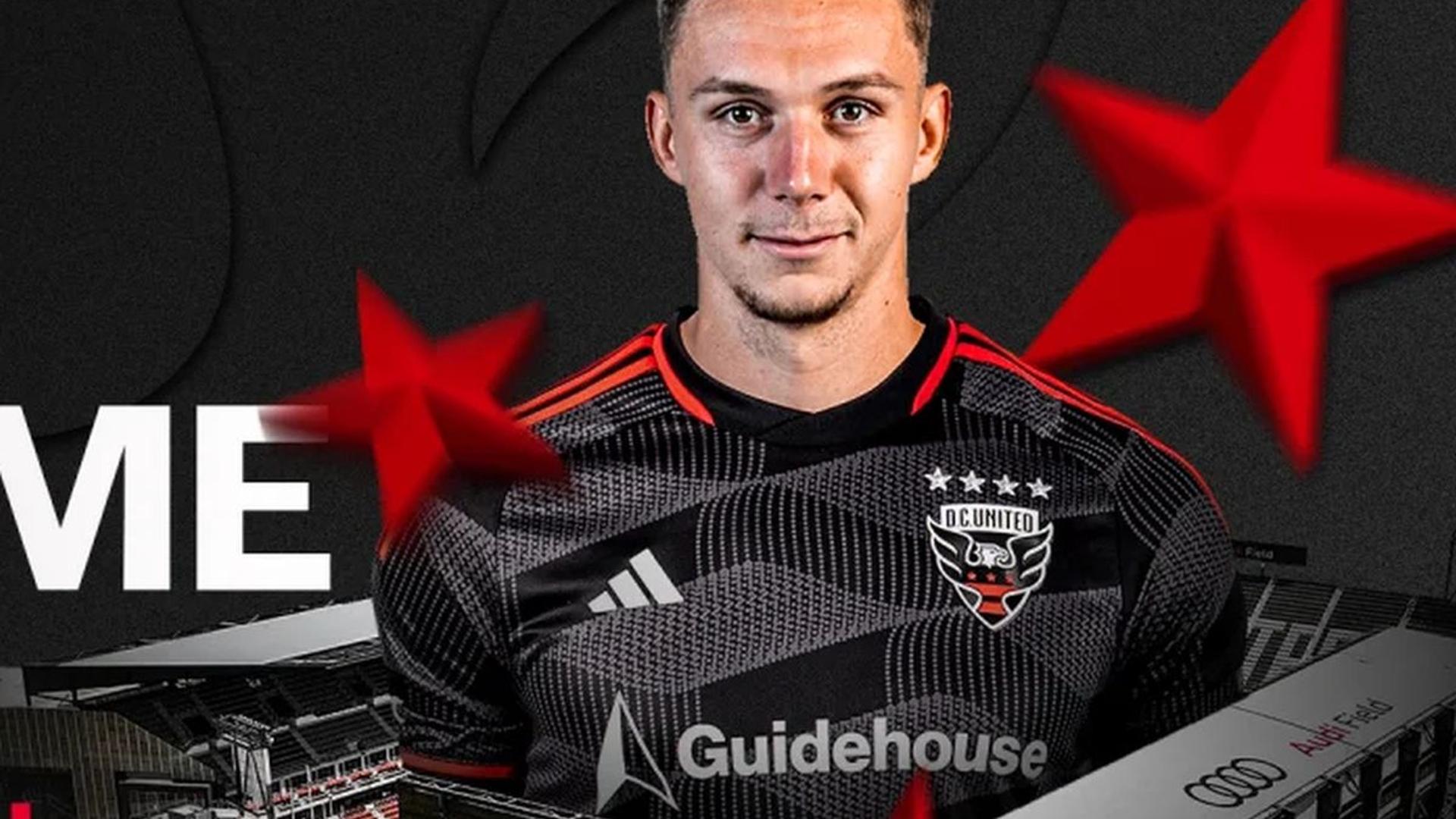 Louis Munteanu în tricoul DC United pe teren, pregătindu-se pentru MLS debut după transferul record la club | sursa foto: Gazeta Sporturilor