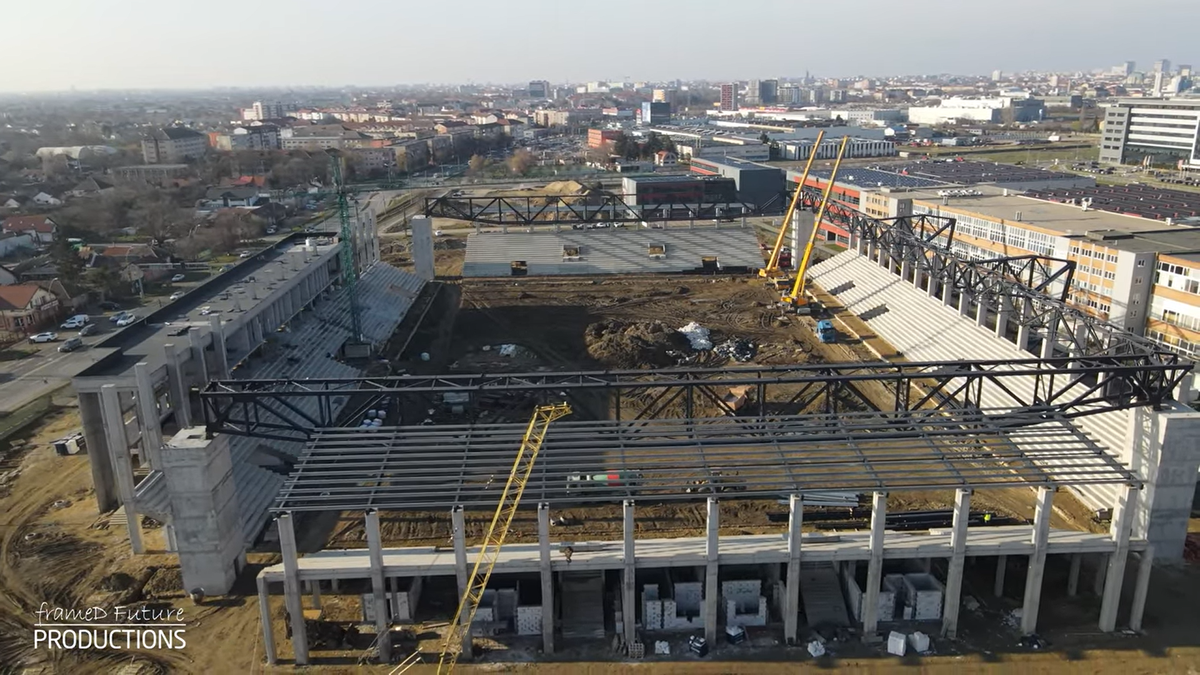 Stadionul „Eroii Timișoarei”, decembrie 2025 // foto: capturi YouTube