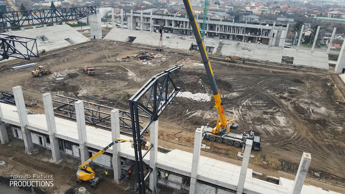 Stadionul „Eroii Timișoarei”, decembrie 2025 // foto: capturi YouTube