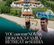 Vila lui Novak Djokovic // foto: Instagram