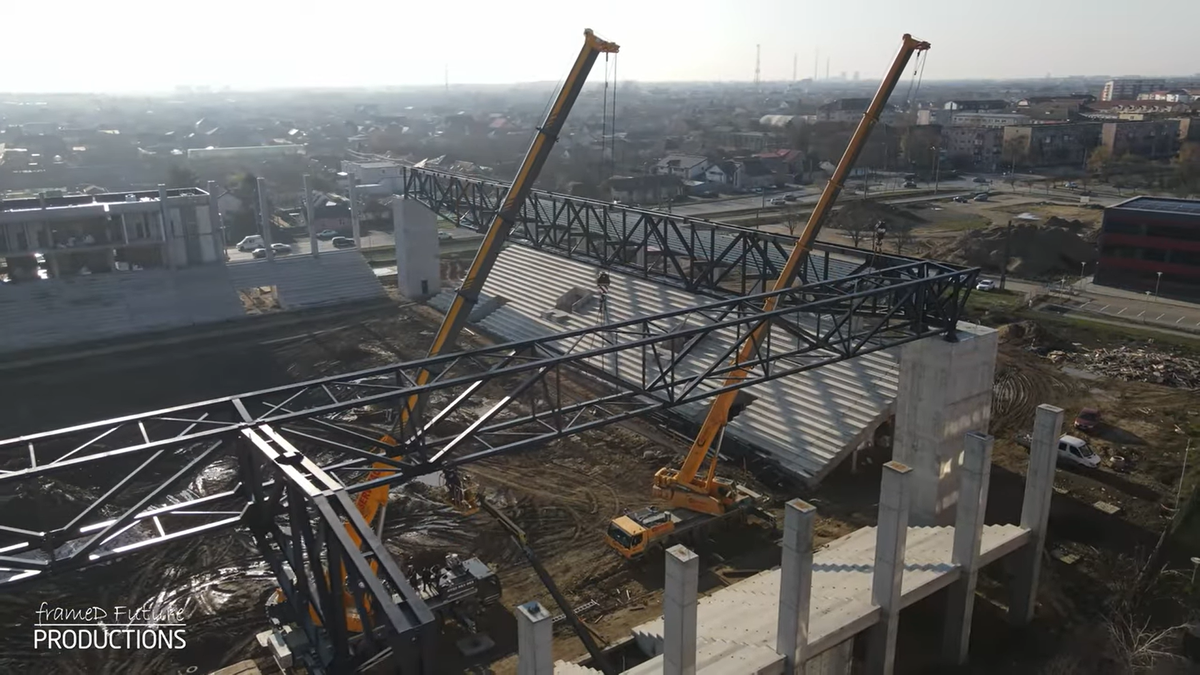 Stadionul „Eroii Timișoarei”, decembrie 2025 // foto: capturi YouTube