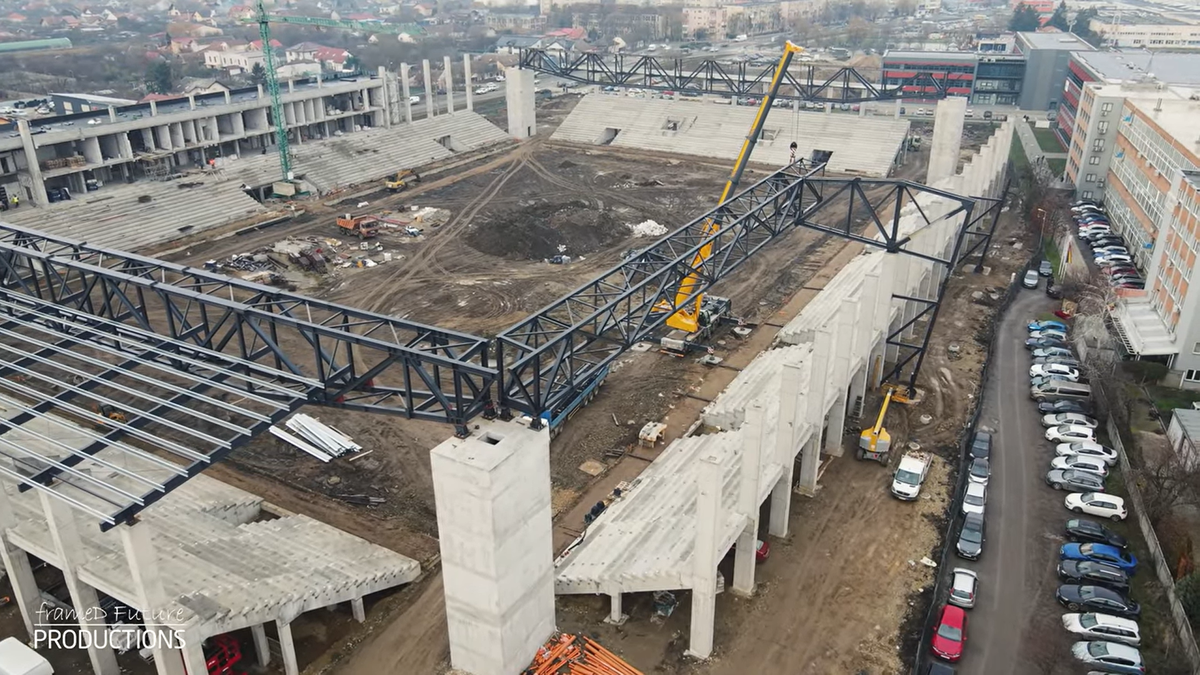 Stadionul „Eroii Timișoarei”, decembrie 2025 // foto: capturi YouTube