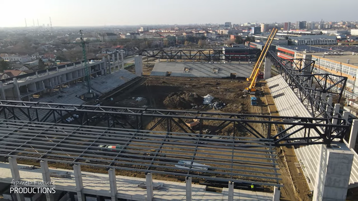 Stadionul „Eroii Timișoarei”, decembrie 2025 // foto: capturi YouTube