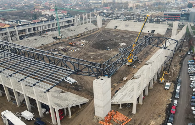 Prinde contur » Imagini la zi cu primul stadion din România care se va inaugura în 2026