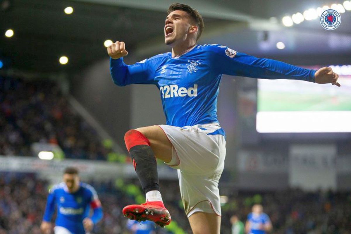 VIDEO Ianis Hagi, gest emoționant după primul gol la Rangers » Ce i-a transmis lui Gică Hagi de ziua lui