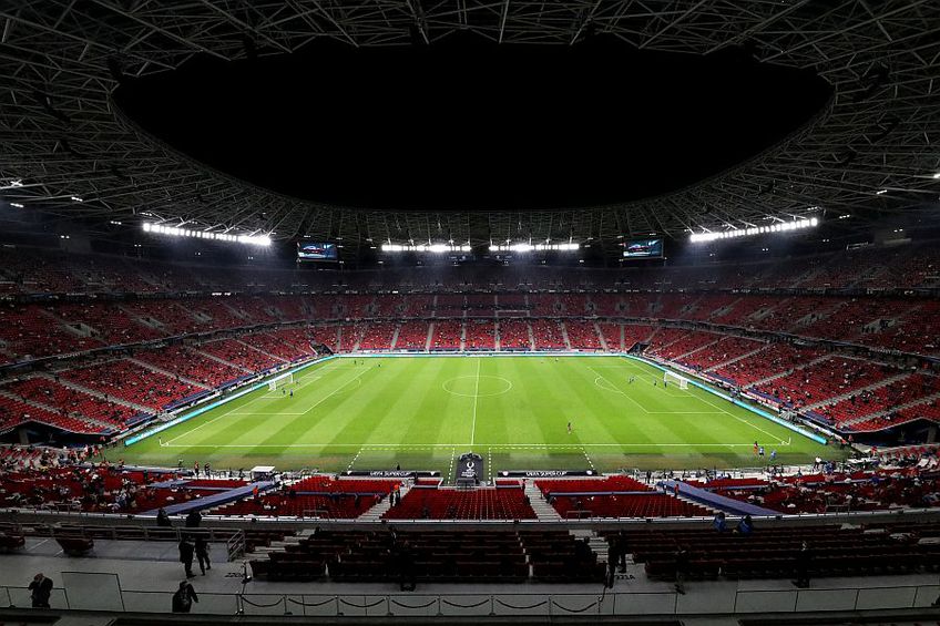 Așa arată Puskas Arena, stadionul din Budapesta unde s-ar putea disputa Leipzig-Liverpool
foto: Guliver/Getty Images