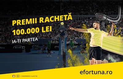 Joci pe tenisul australian și iei premii rachetă 100.000 de lei