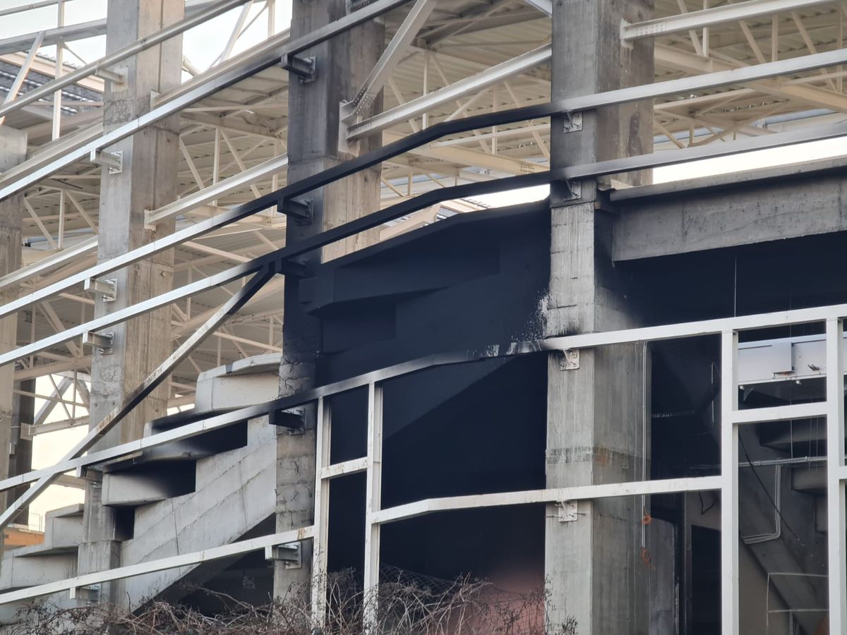 Incendiu în incinta stadionului Giulești
