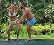 VIDEO Soția lui Răzvan Raț, dans provocator cu fotbalistul pe marginea piscinei, într-un costum de baie minuscul