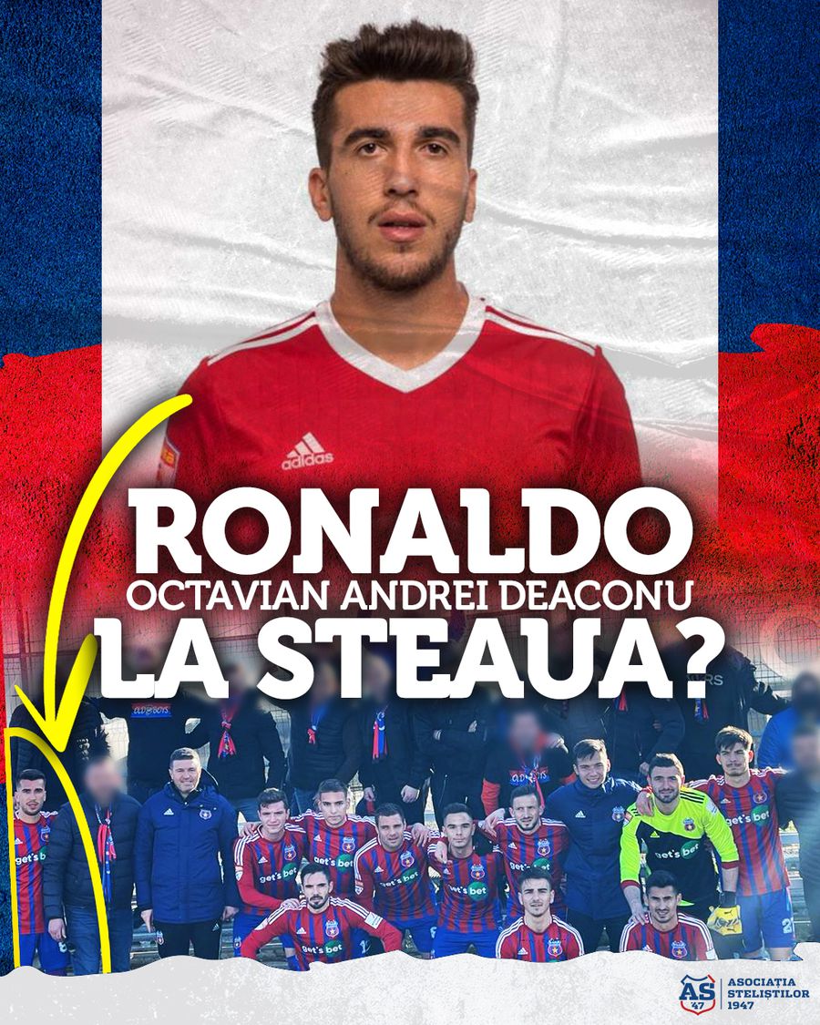 Ronaldo Deaconu, în roș-albastru! Trimis pe teren de Oprița în Steaua - Farul II