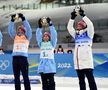 Marte Olsbu Roeiseland, Tarjei Boe, Tiril Eckhoff and Johannes Thingnes Boe ( de la stânga la dreapta), Norvegia - câștigători la proba de biatlon mixt