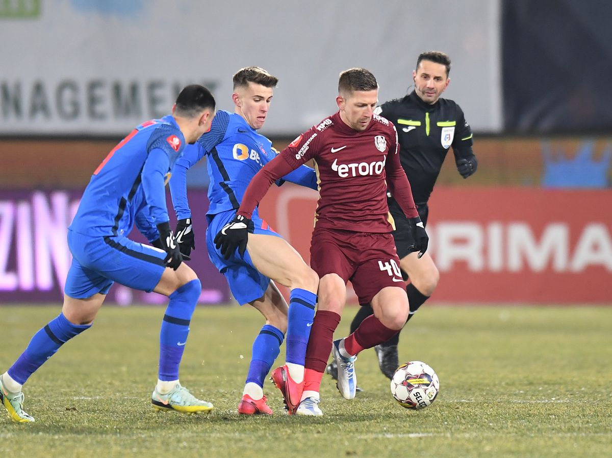 CFR Cluj - FCSB 0-1 » -13 grade, -6 puncte » FCSB și-a adjudecat pe final derby-ul polar cu CFR Cluj și reduce distanța față de lider