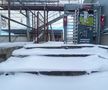 Zăpadă la stadionul lui CFR Cluj în această dimineață // foto: GSP