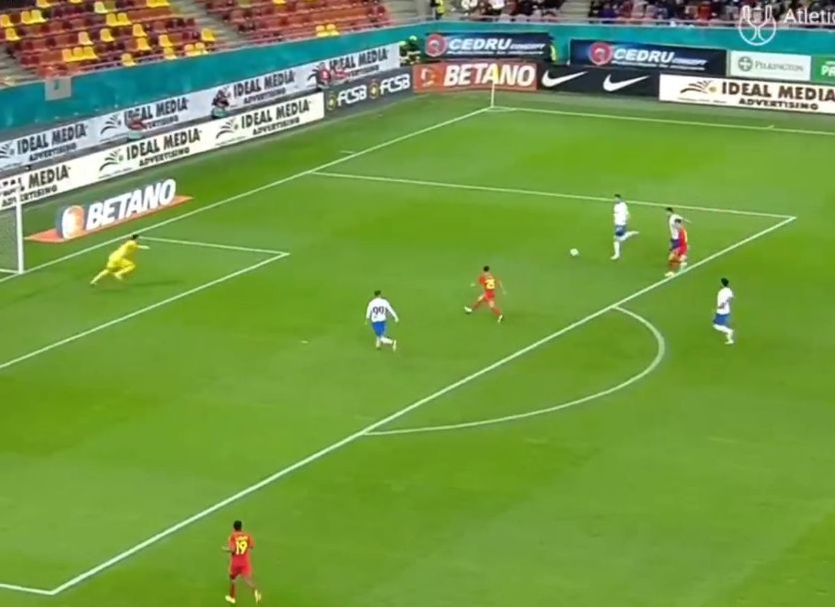 Octavian Popescu, nervos în minutul 41 din FCSB - Farul