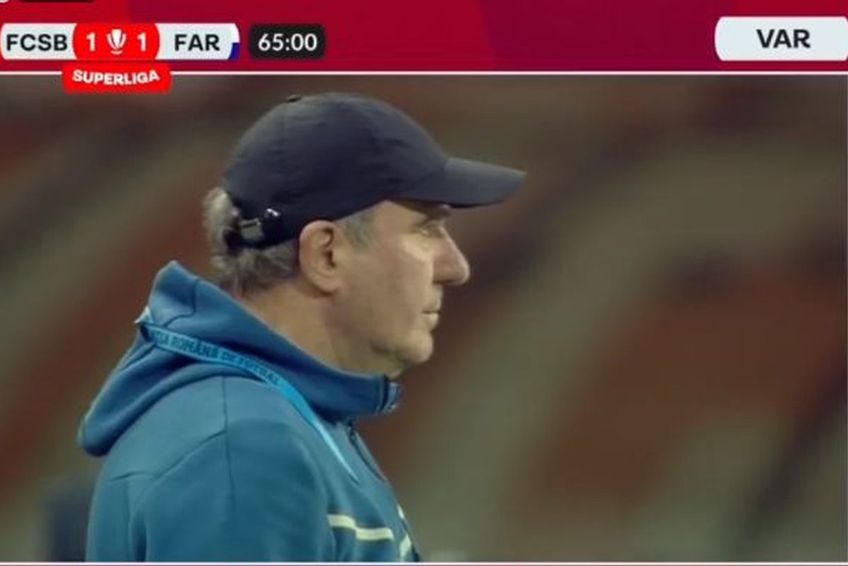 Golul marcat de Louis Munteanu în minutul 58 al meciului dintre FCSB și Farul a fost anulat pentru ofsaid. Analiza din camera VAR a durat peste 7 minute.