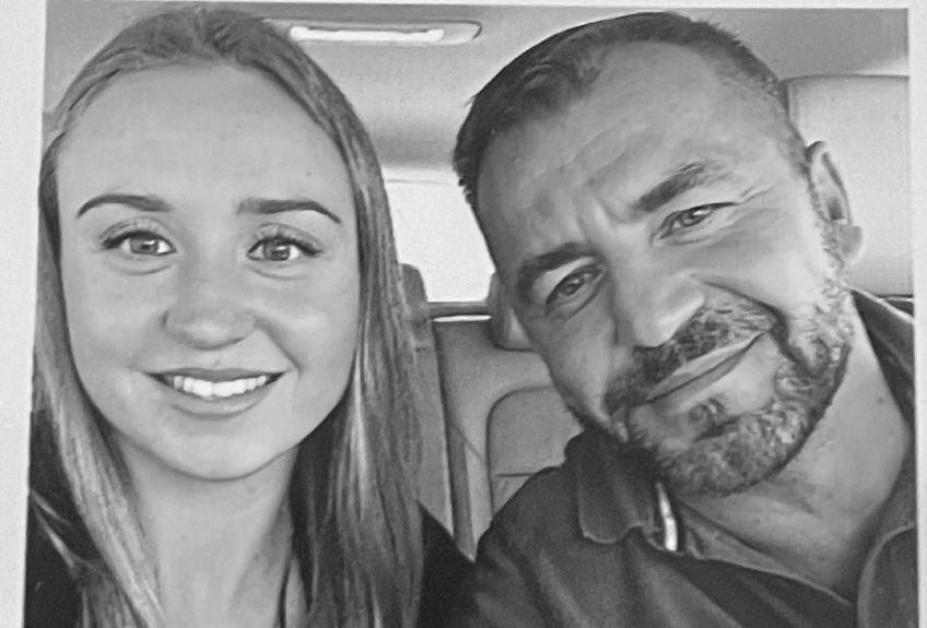 Tatăl Anastasiei Melnychuk, alături de fiica sa / Sursă foto: Facebook
