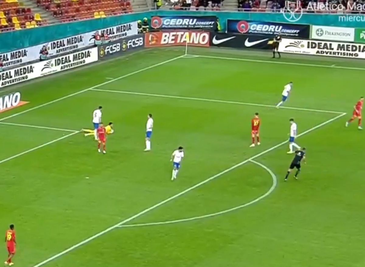 Octavian Popescu, nervos în minutul 41 din FCSB - Farul