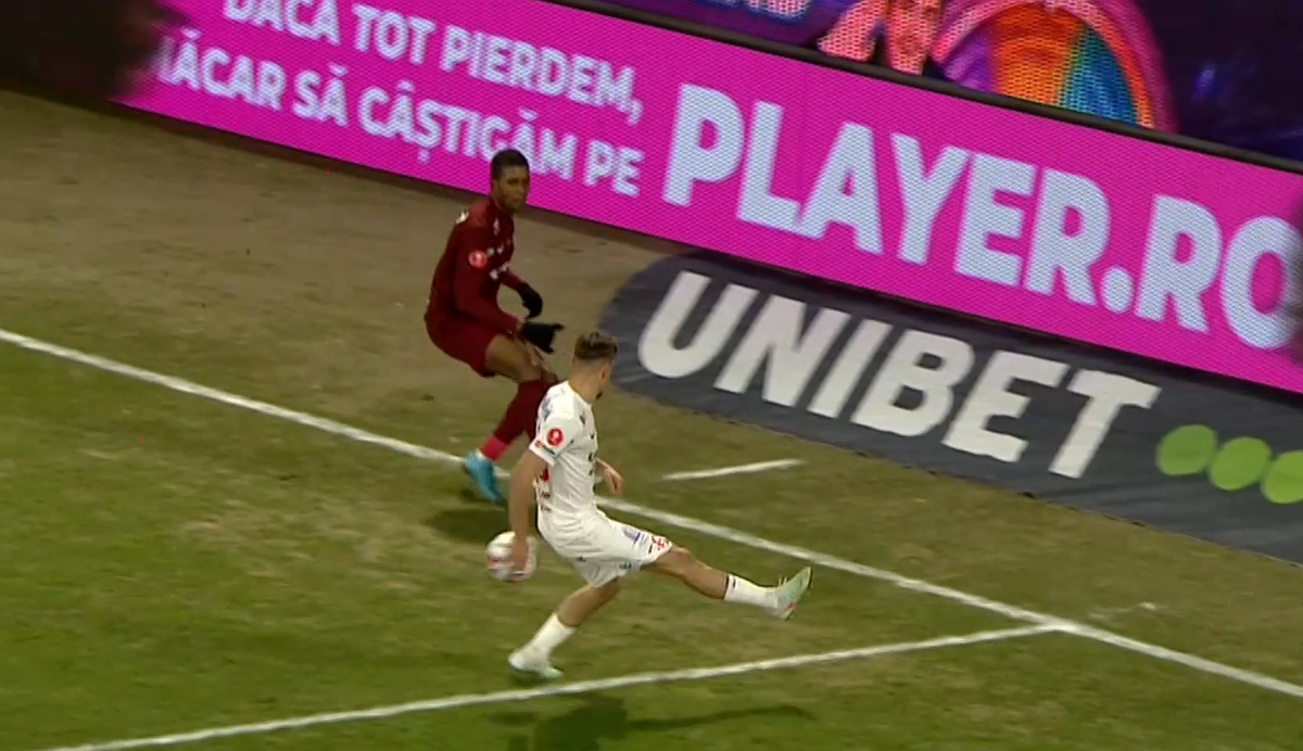 Faza la care mingea a lovit mână lui Căpușă în CFR Cluj - Hermannstadt