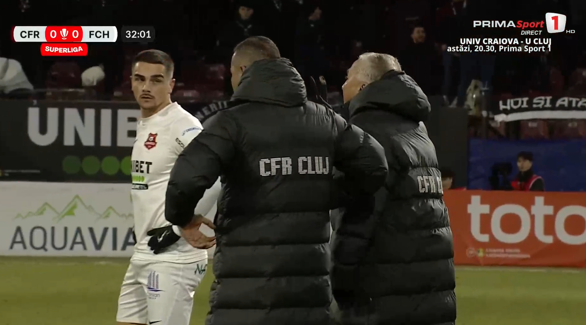 Faza la care mingea a lovit mână lui Căpușă în CFR Cluj - Hermannstadt