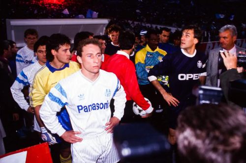 Pascal Rousseau, alături de Jean Pierre Papin, la Marseille