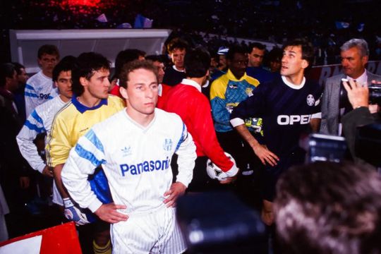 Pascal Rousseau, alături de Jean Pierre Papin, la Marseille