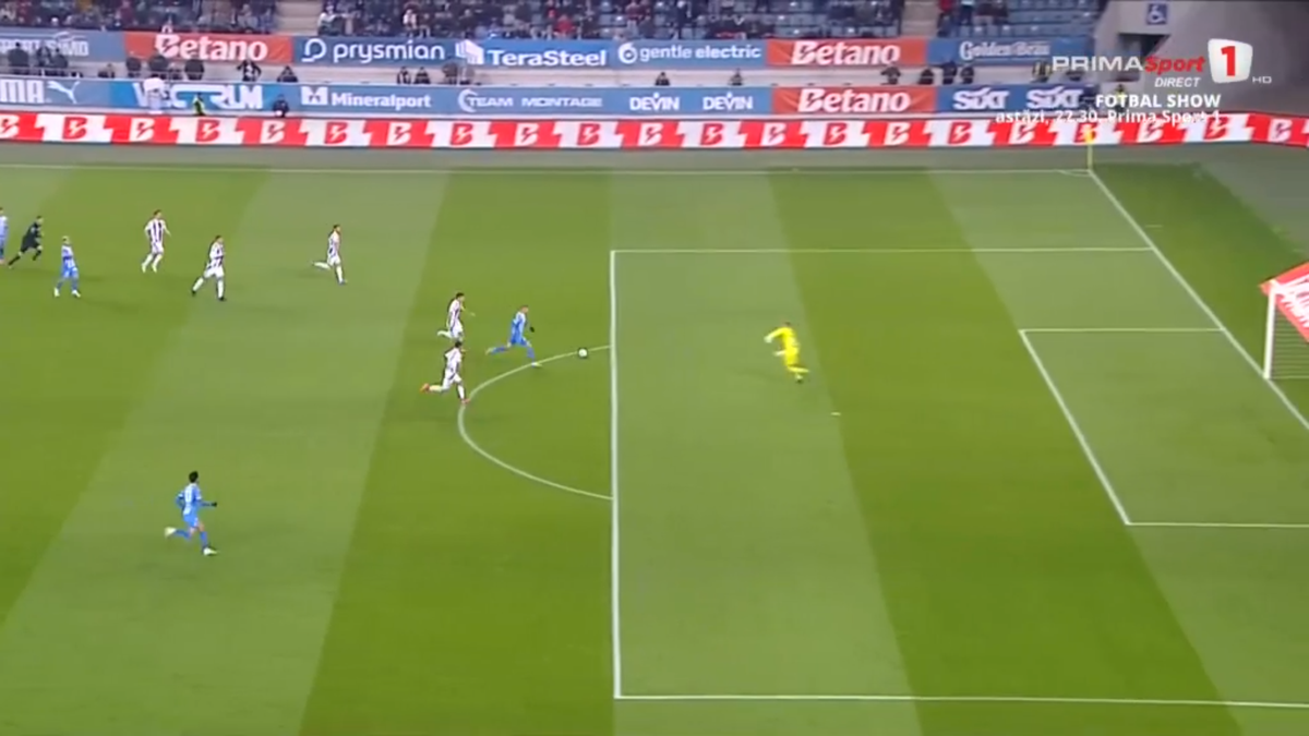 Penalty-urile din prima repriză a meciului U Craiova - U Cluj