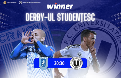 Universitatea Craiova - Universitatea Cluj: derby în Bănie